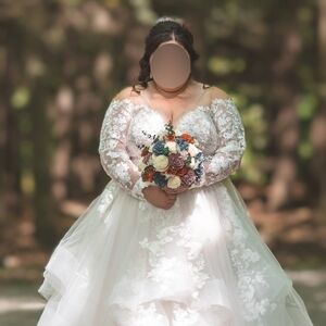 Essence Of Australia Sleeved Plus Size Wedding Dress